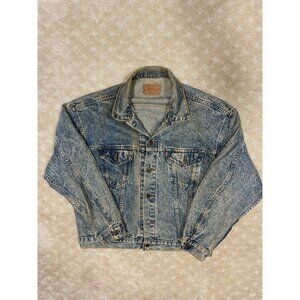Vintage Levi's Denim Jacket Men's L Acid Wash Made in USA 70507 Trucker 80s